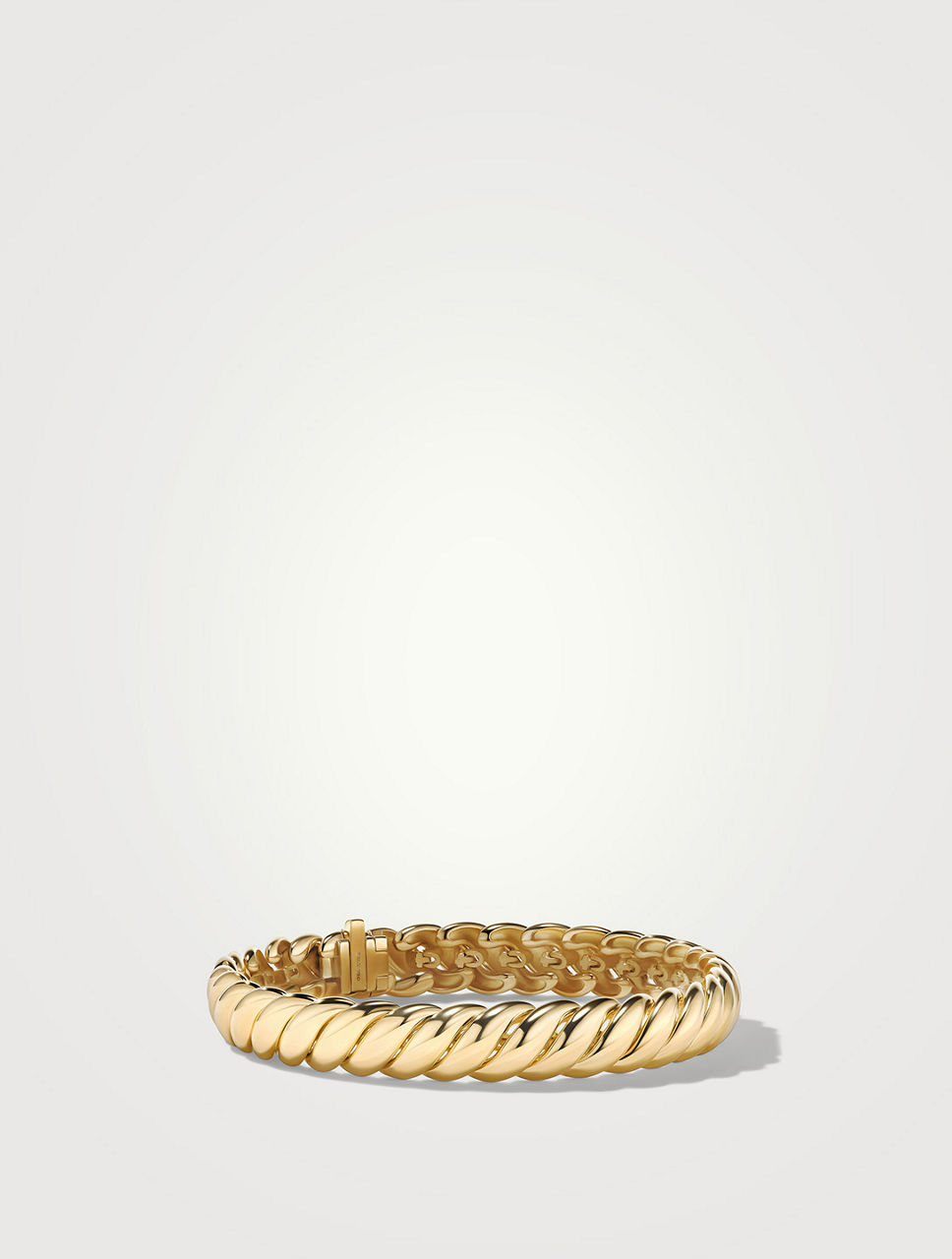 Sculpted Cable Bracelet 18k Yellow Gold, 8.5mm