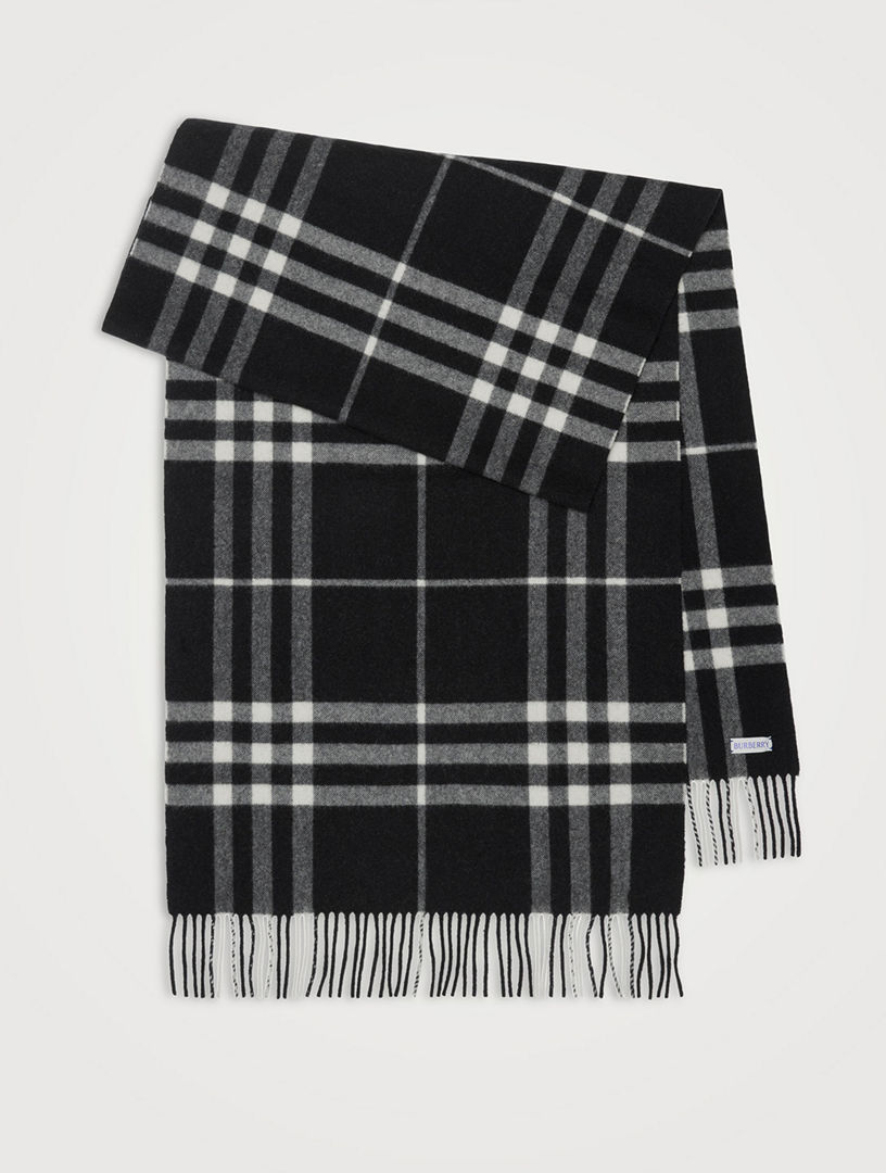 BURBERRY Wide Check Cashmere Scarf Holt Renfrew