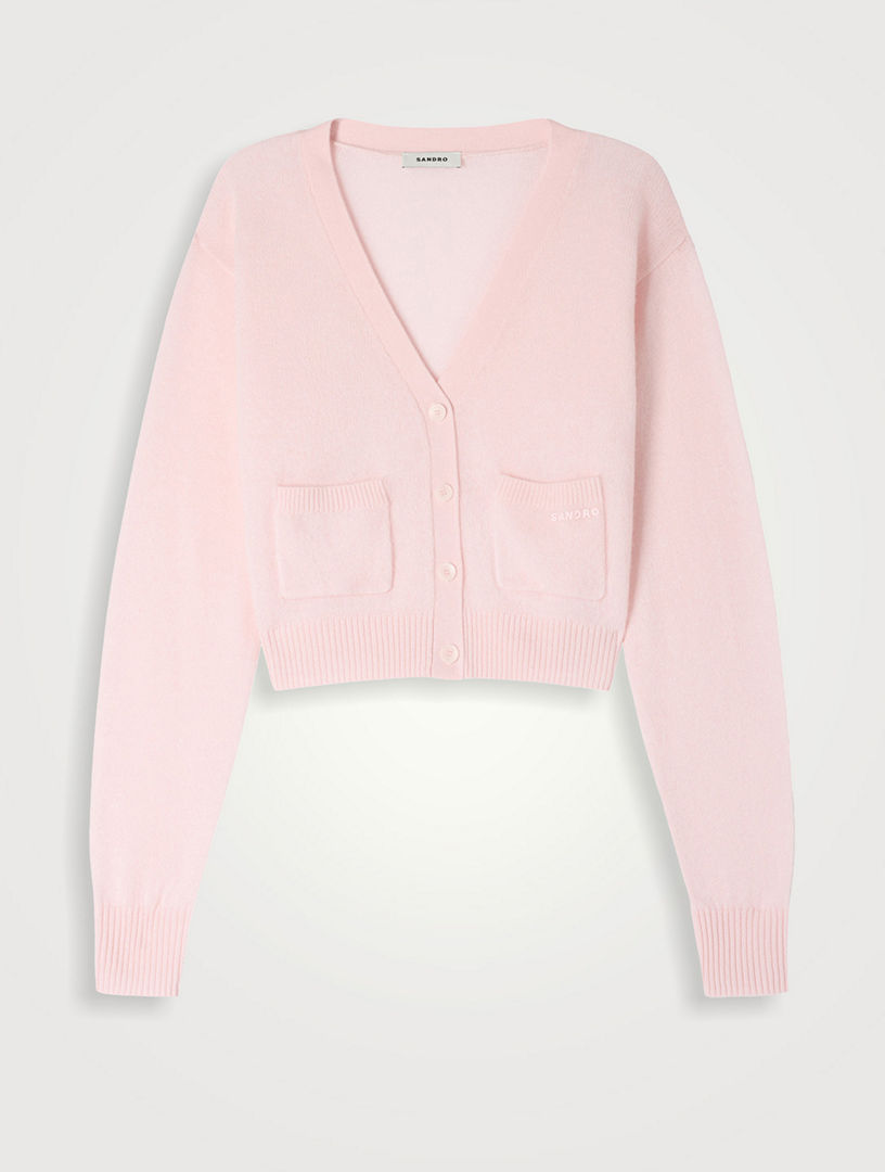 Cropped Cashmere Wool Cardigan