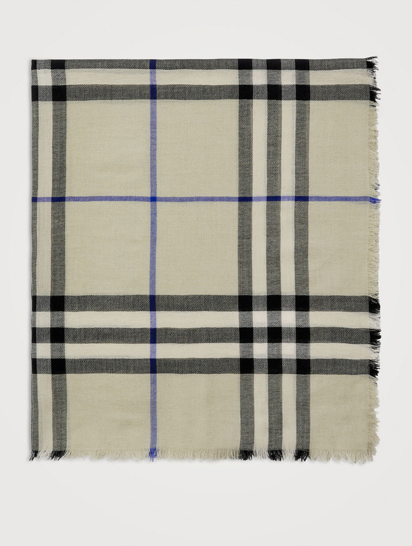 Check Wool Scarf