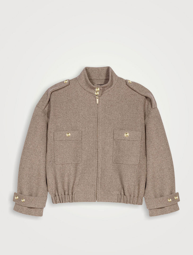 MAJE Mixed Wool Jacket | Holt Renfrew