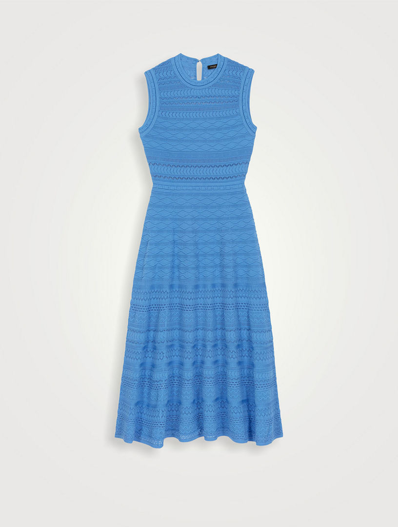 Pointelle Knit Maxi Dress