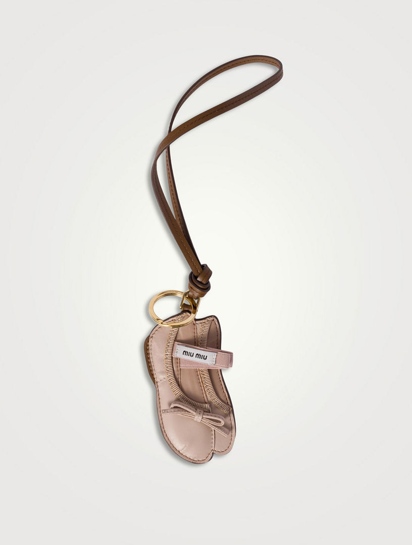 その他 MIU MIU Miu Shirt leather key ring Pervinca Miu Miu Trick keyring Pervinca colour in leather | TheDoubleF