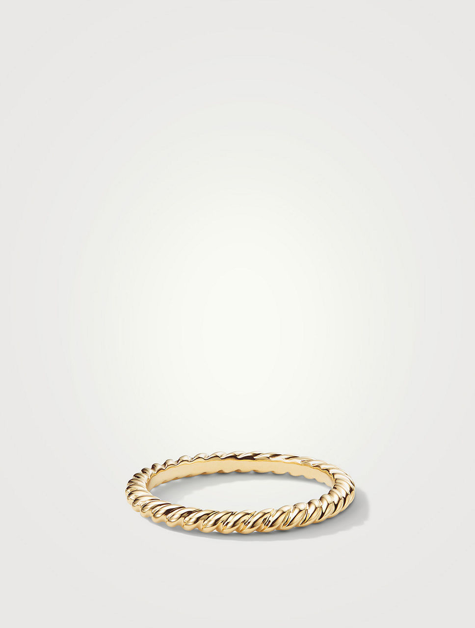 Dy Unity Cable Band Ring 18k Yellow Gold