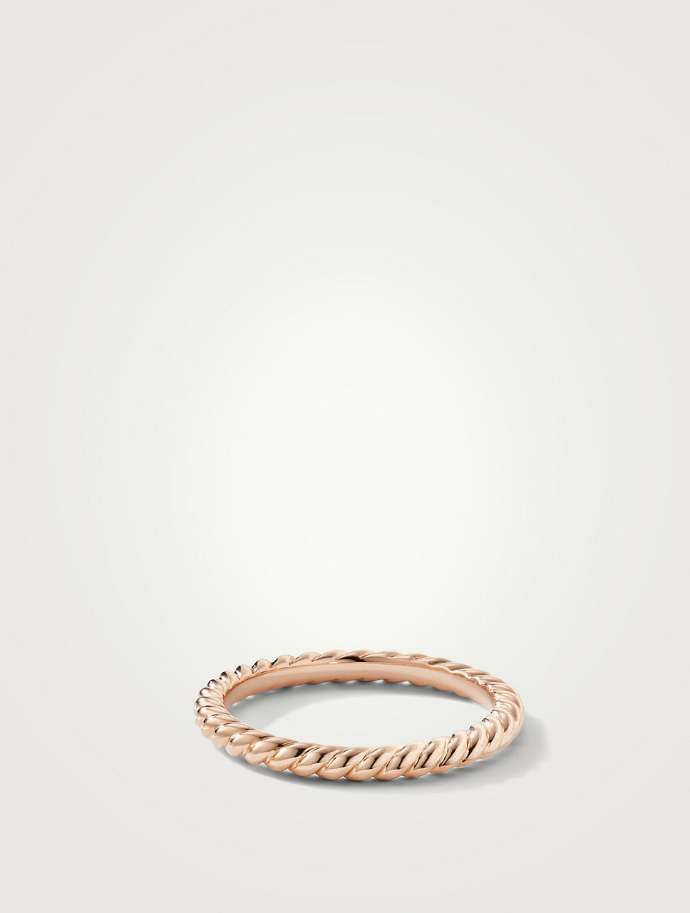 Dy Unity Cable Band Ring 18k Rose Gold