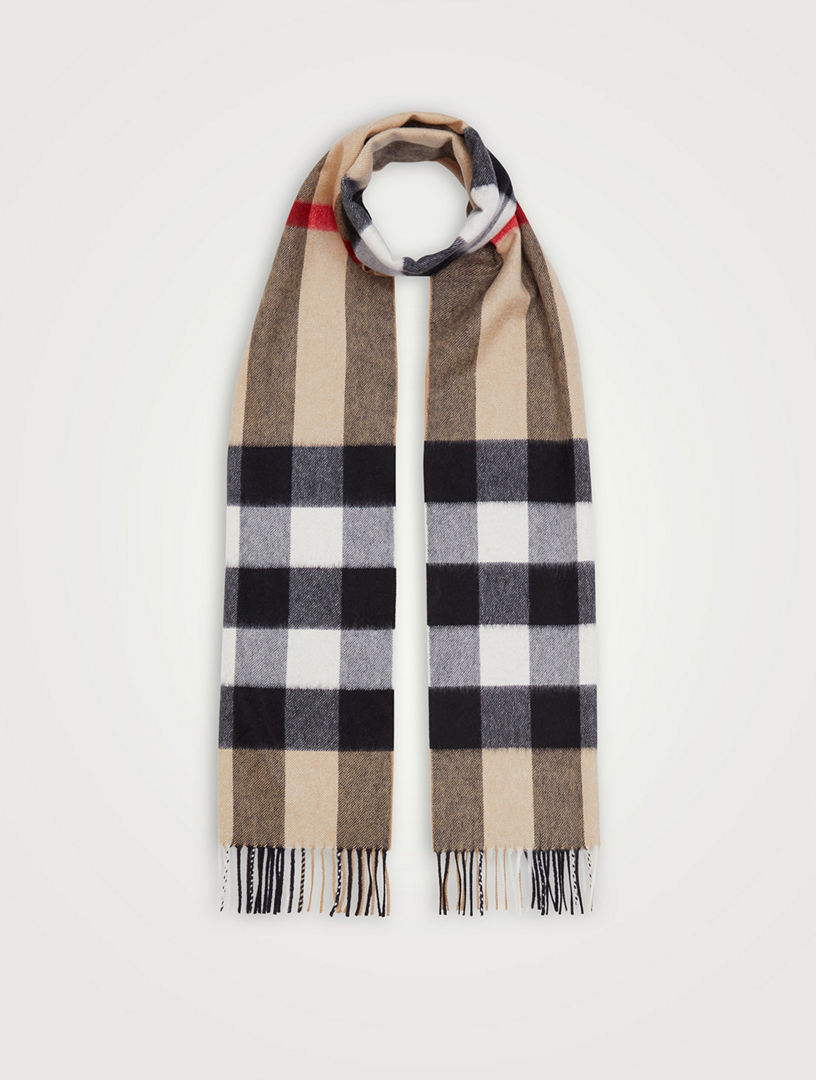 burberry check extra fine wool scarf ivory Archives