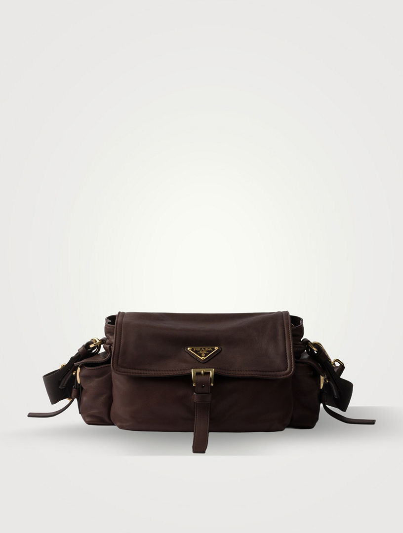PRADA Medium Prada Explore Nappa Leather Shoulder Bag With Flap