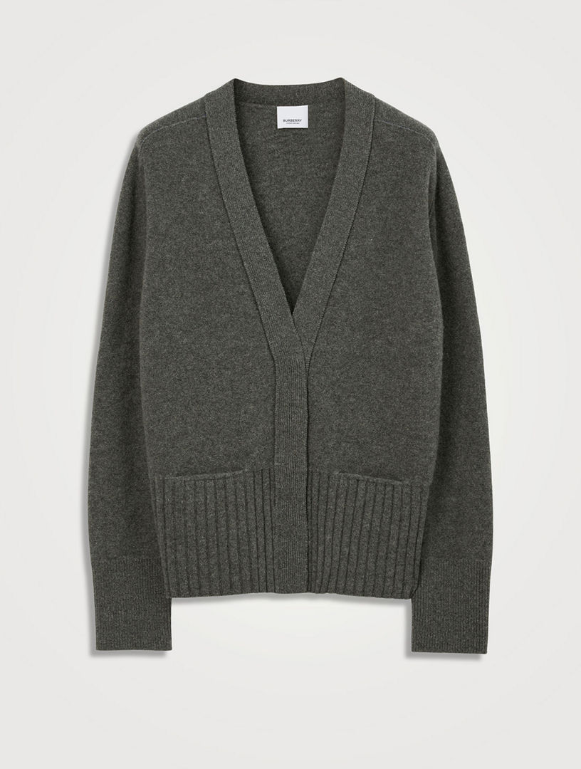 ARKET Cashmere Cardigan in Beige Melange