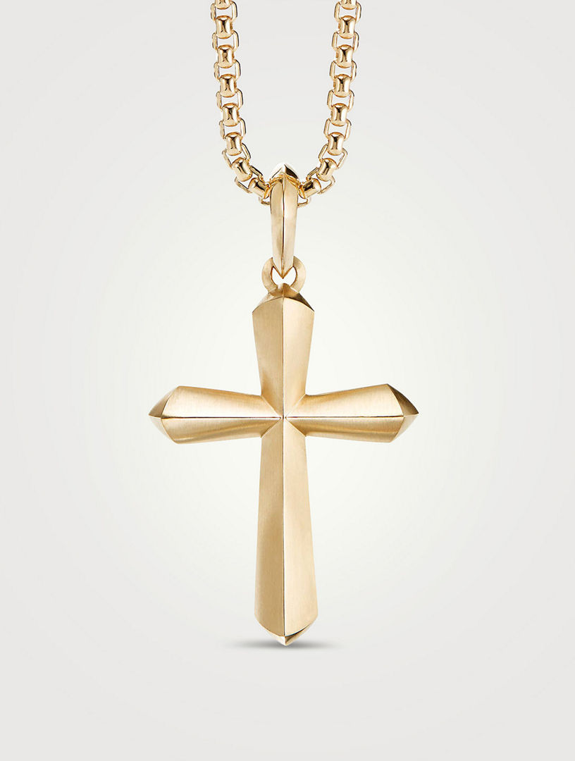 David yurman gold cross on sale necklace