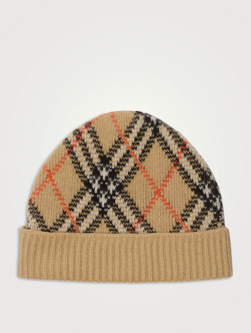 BURBERRY Check Cashmere Beanie | Holt Renfrew