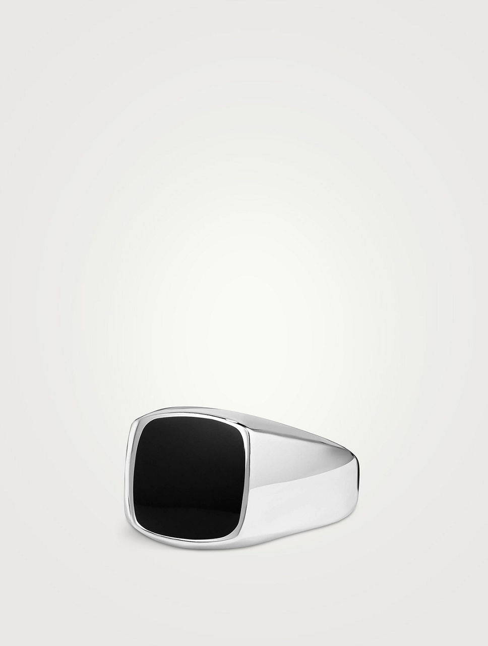 Exotic Stone Signet Ring In Sterling Silver With Black Onyx