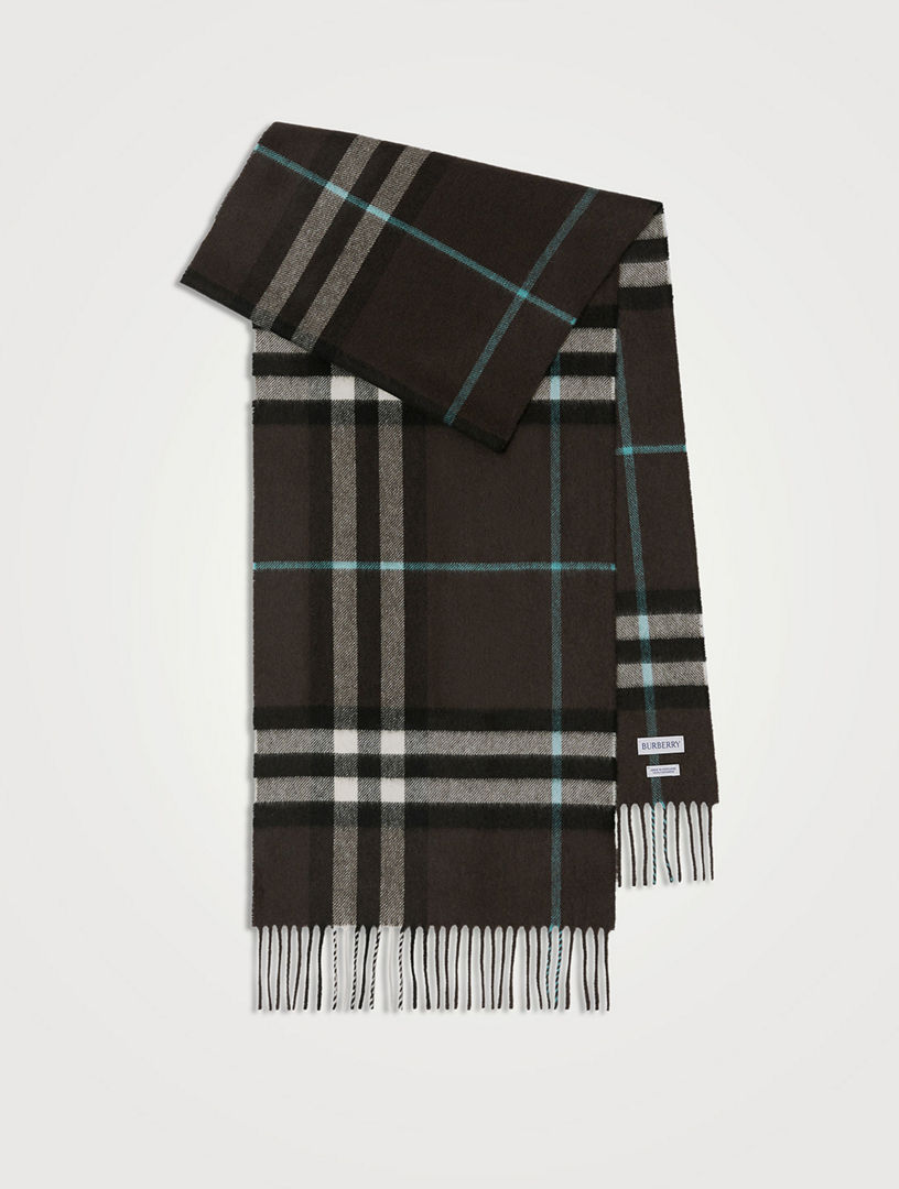 Burberry black shop check scarf