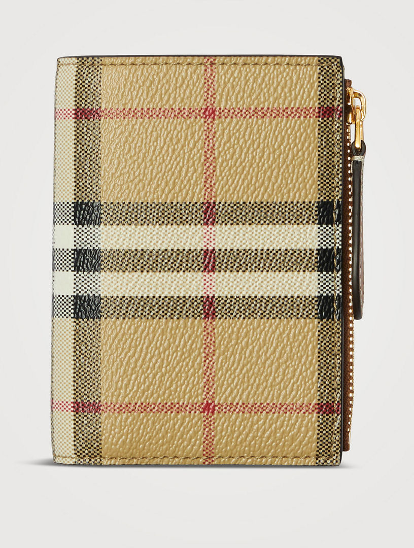 Vintage check international bifold 2024 wallet