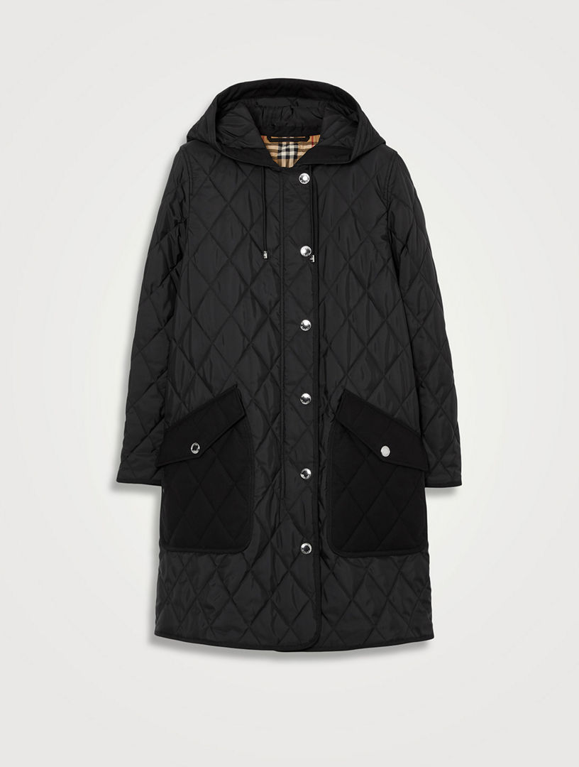 Burberry northumberland cheap quilted hooded coat