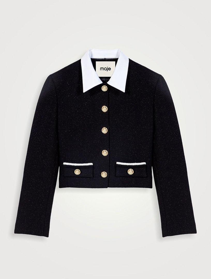 MAJE Short Tweed Jacket | Holt Renfrew
