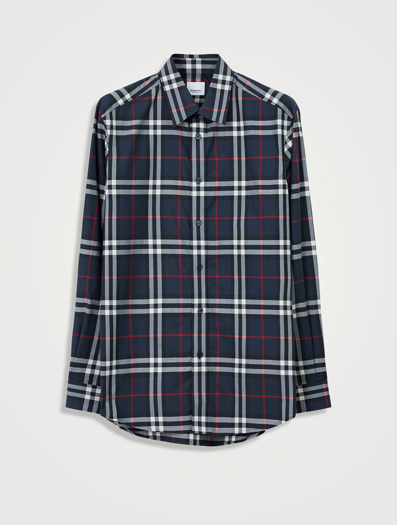 Burberry check cotton flannel shirt cheap