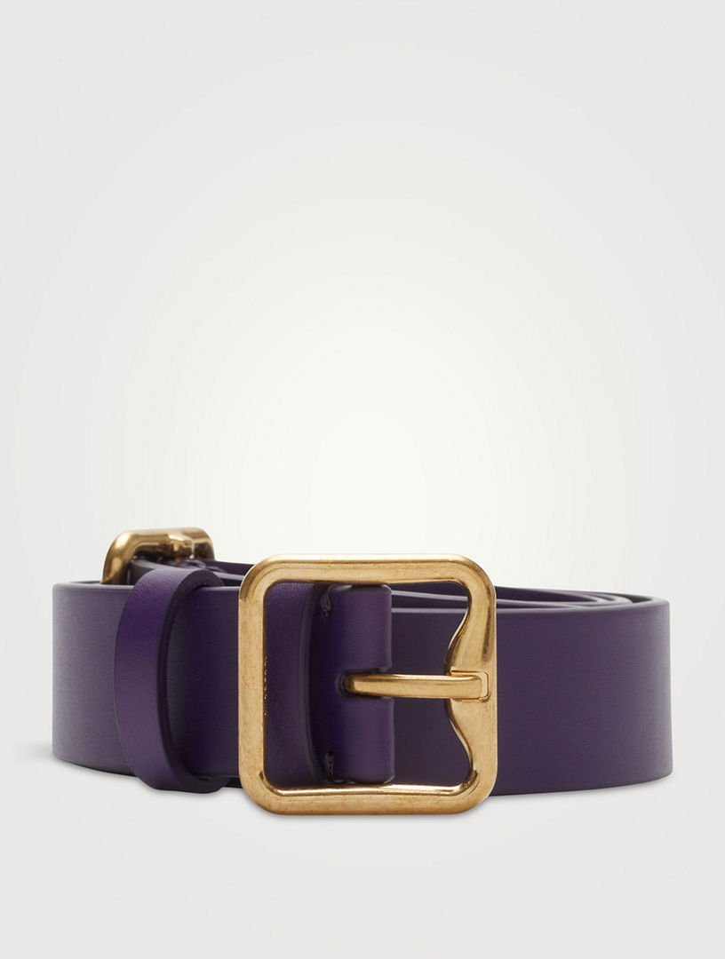 BURBERRY Leather Double B Buckle Belt Holt Renfrew