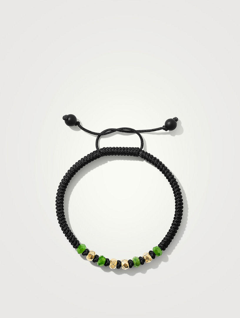 MARCO DAL MASO Lash Double Green Leather Cord Bracelet