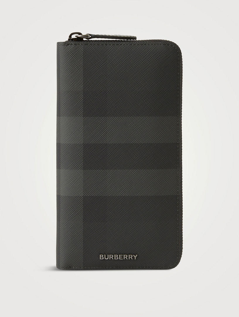 Burberry zip deals around wallet mens