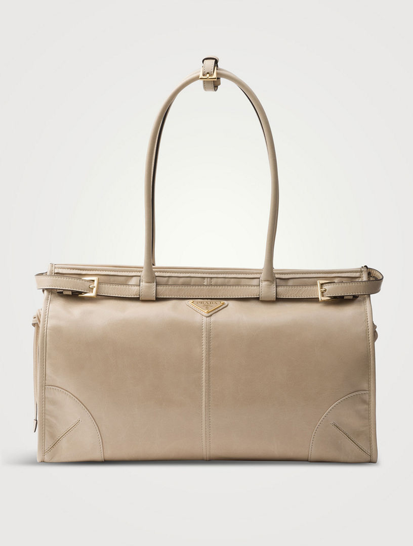 PRADA Prada Bonnie Large Leather Handbag | Holt Renfrew