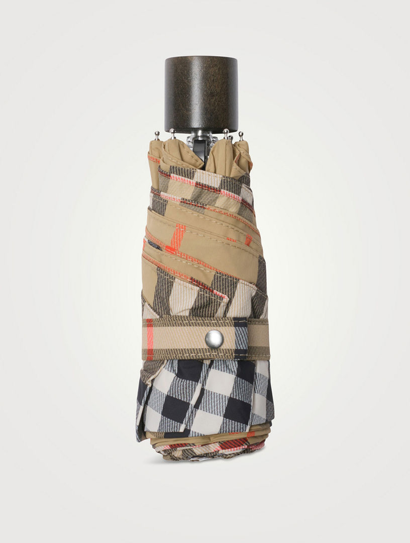 BURBERRY Check Folding Umbrella Holt Renfrew