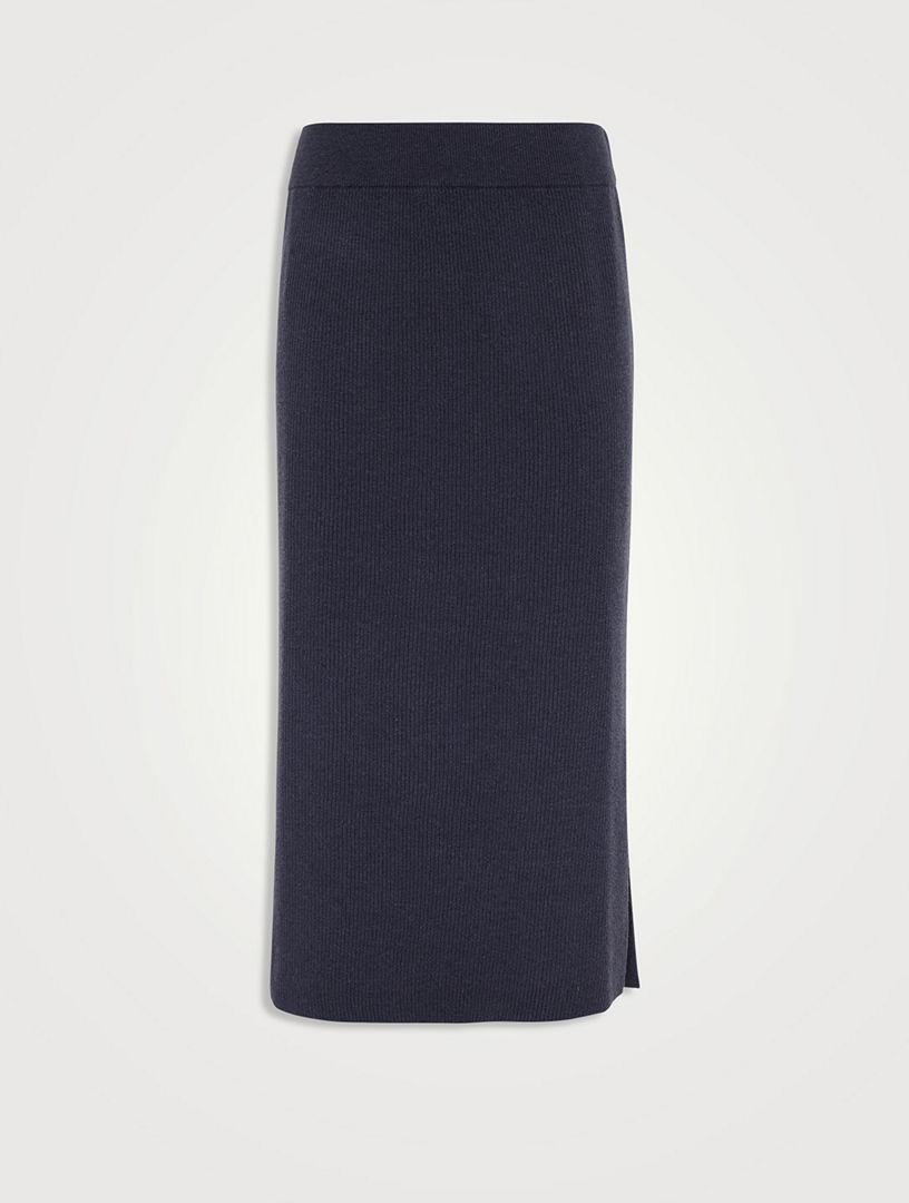 Malvo Long Wool Pencil Skirt Navy, Navy Skirt Canada