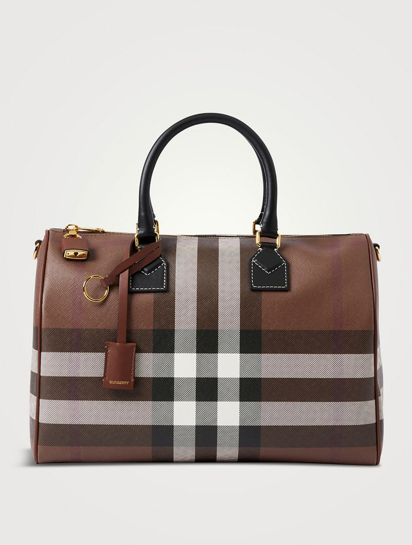 BURBERRY Check Medium Bowling Bag | Holt Renfrew