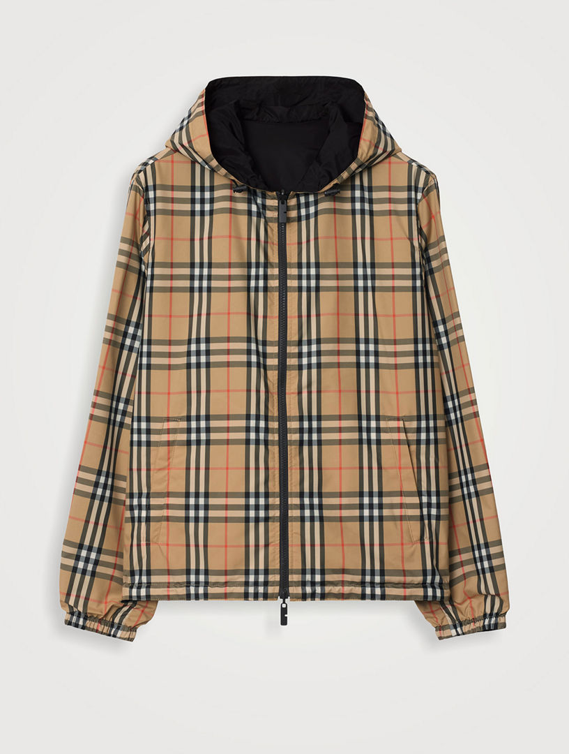 BURBERRY Reversible Check Newport Hooded Jacket | Holt Renfrew