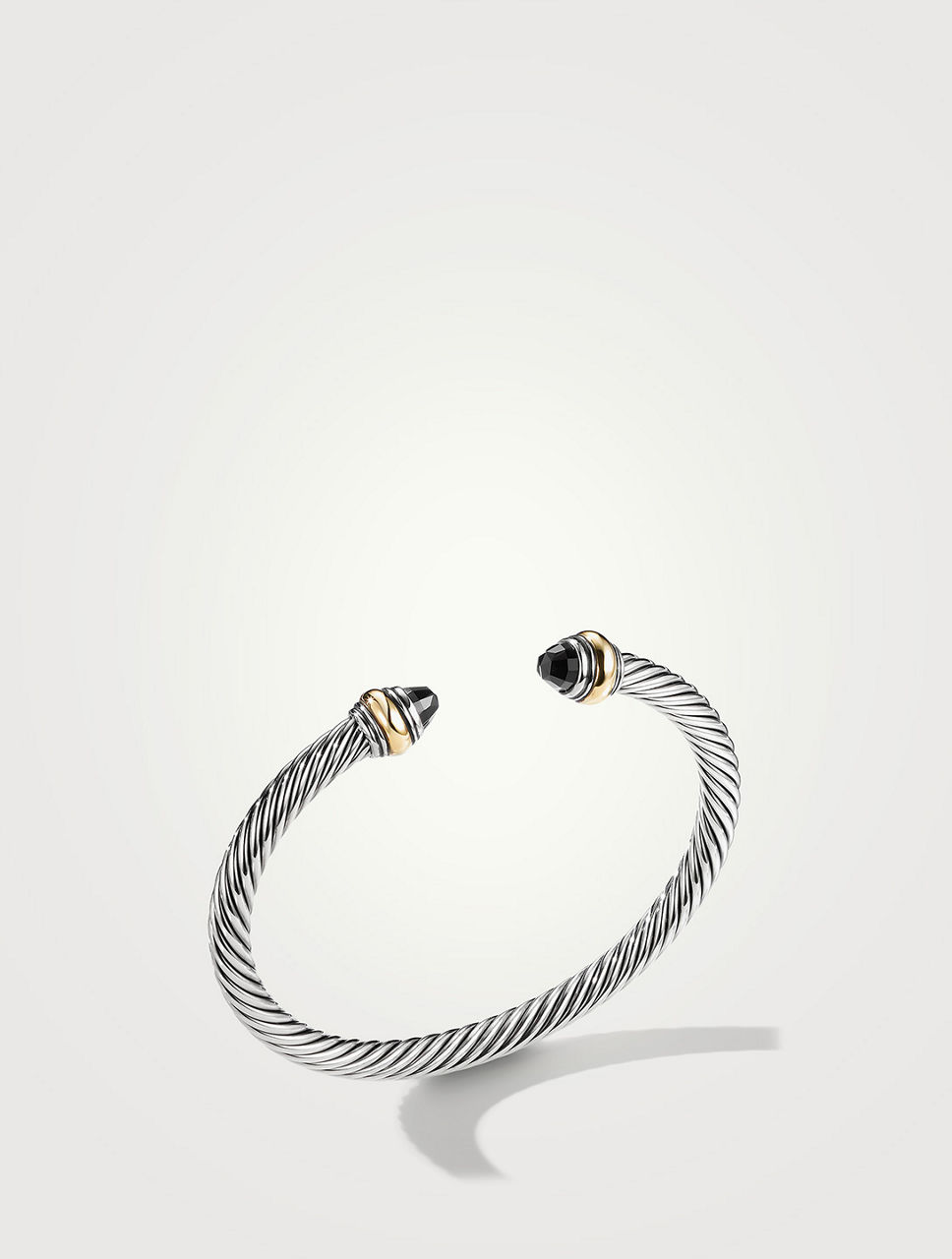 Cable Classics Bracelet Sterling Silver With Black Onyx And 14k Yellow Gold