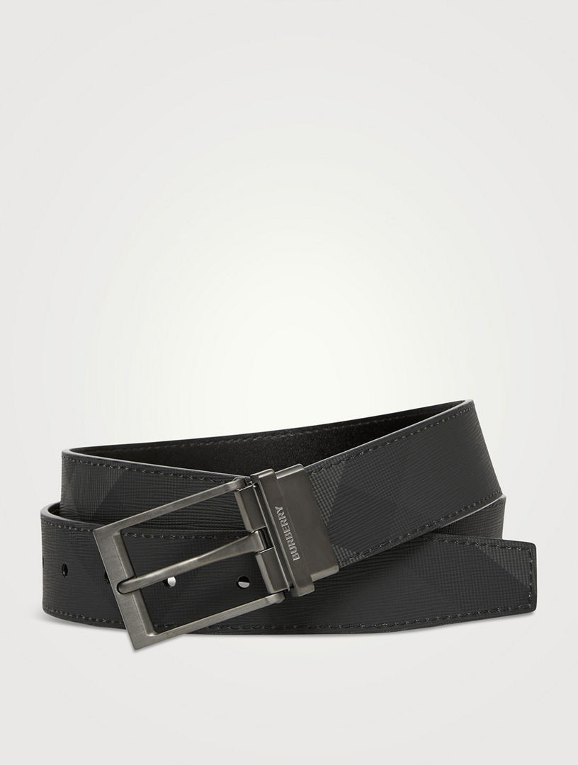 Burberry reversible check monogram belt neutrals