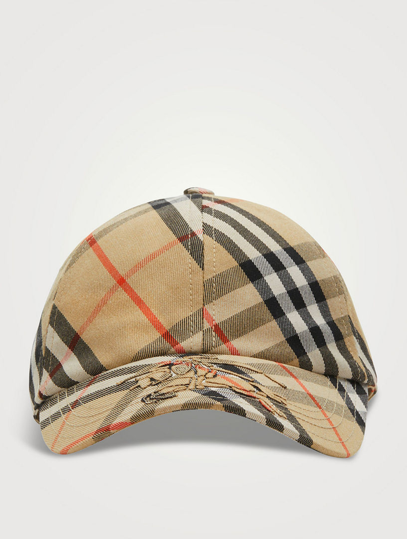 BURBERRY Check Ekd Twill Baseball Cap | Holt Renfrew