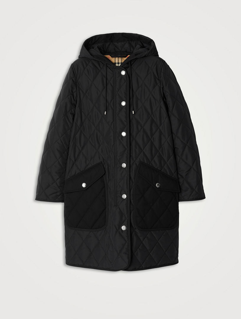 Burberry quilted shop hooded coat