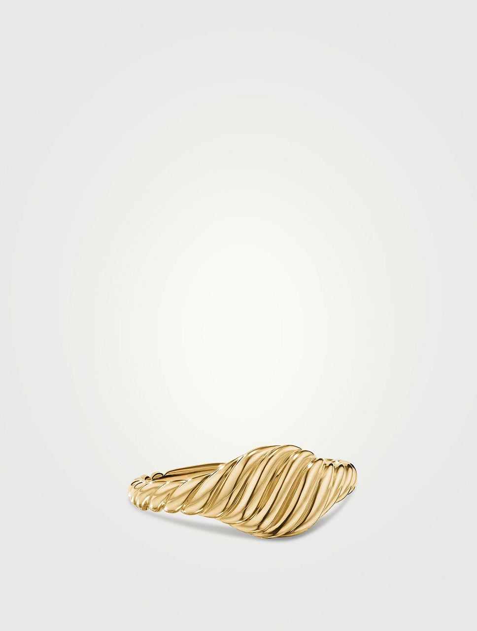 Sculpted Cable Micro Pinky Ring 18k Yellow Gold