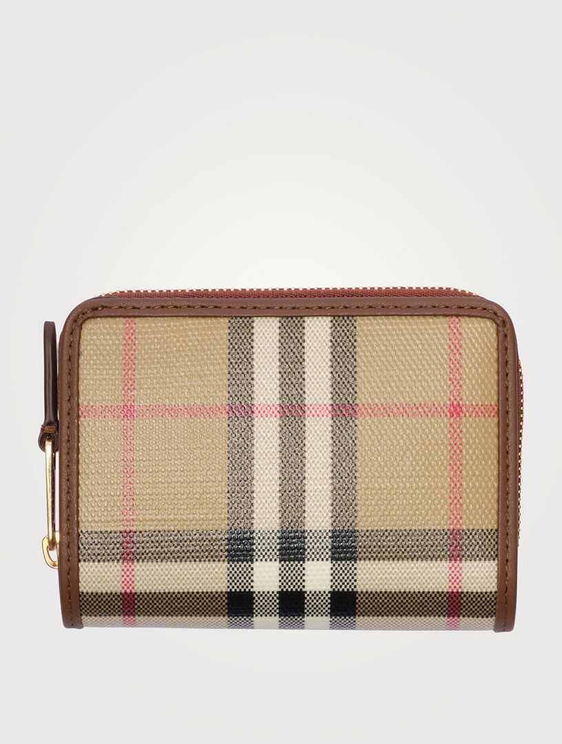 BURBERRY Small Check Zip Wallet | Holt Renfrew
