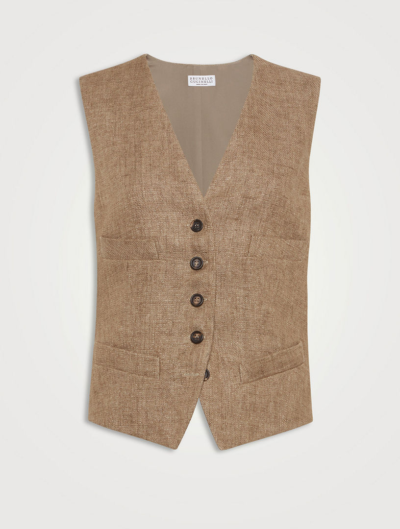 BRUNELLO CUCINELLI Linen Waistcoat Holt Renfrew Canada