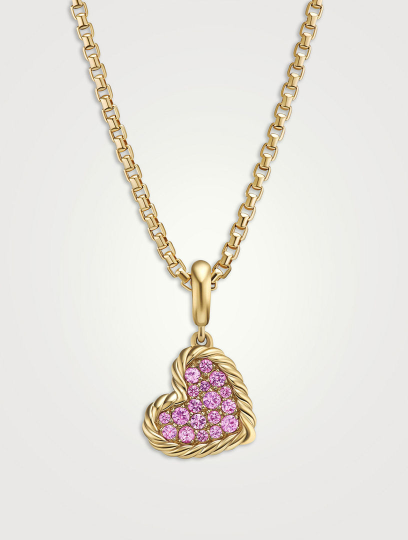 EF COLLECTION 14K Gold Full Cut Diamond Heart Choker Necklace