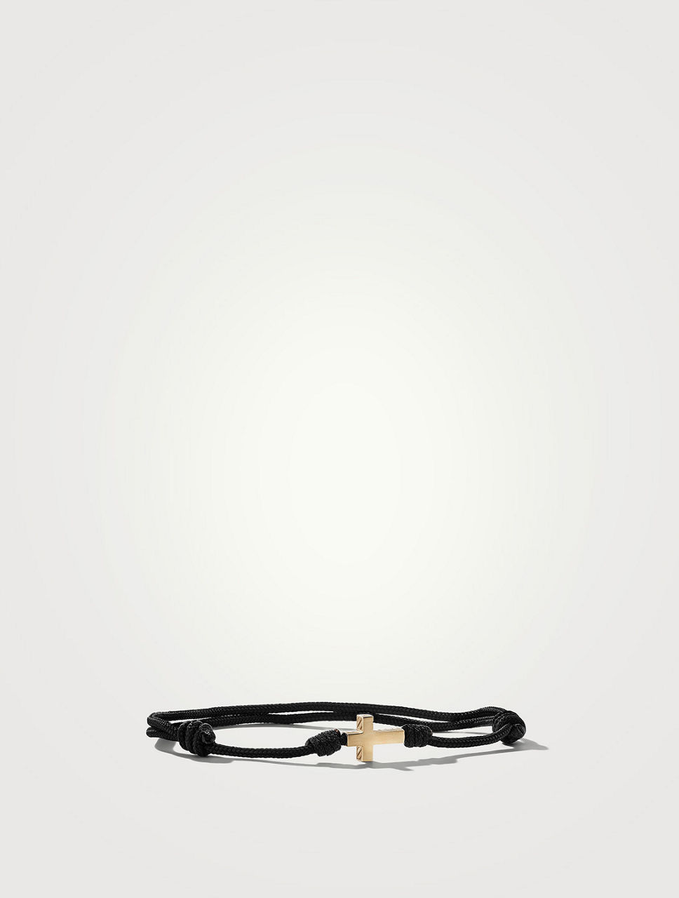 DAVID YURMAN Cross Black Cord Bracelet With 18k Yellow Gold