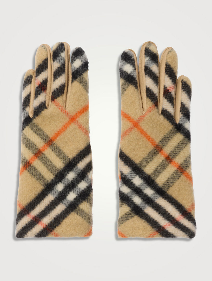 Burberry wool gloves online