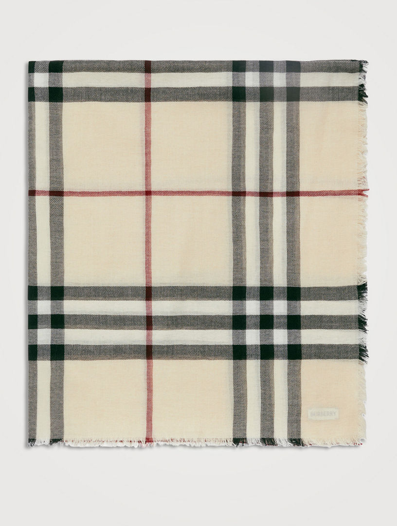Check Wool Scarf