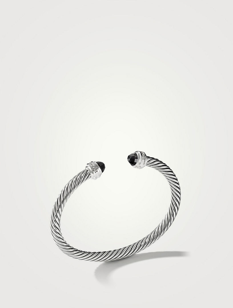 DAVID YURMAN Cable Classics Bracelet In Sterling Silver With Black