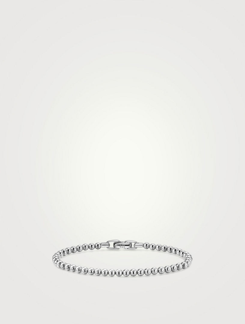 Spiritual Beads Metal Bead Bracelet In Sterling Silver, 4mm