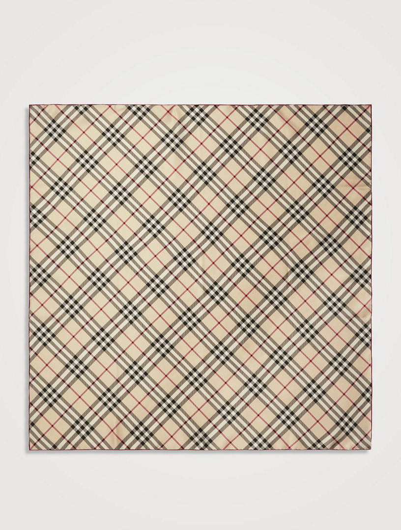 BURBERRY Check Silk Scarf | Holt Renfrew