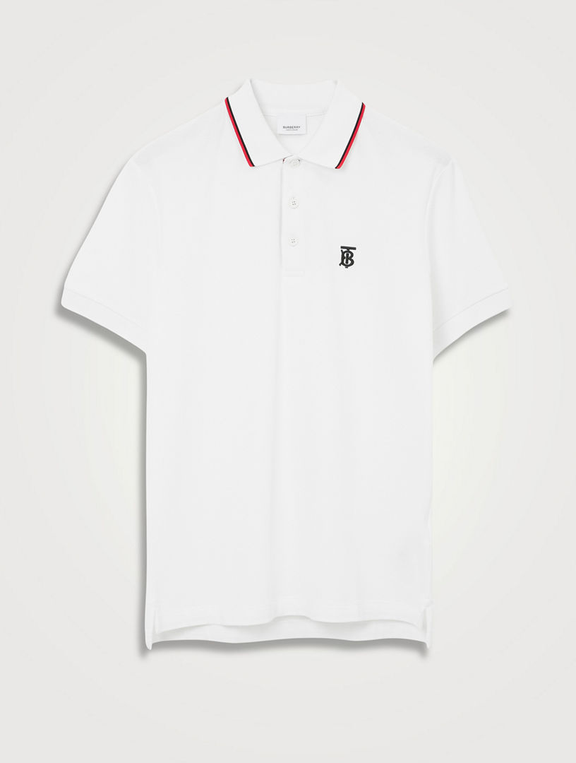 Gucci Mens Ivory MC logo-embroidered Striped Cotton-knit Polo Shirt M