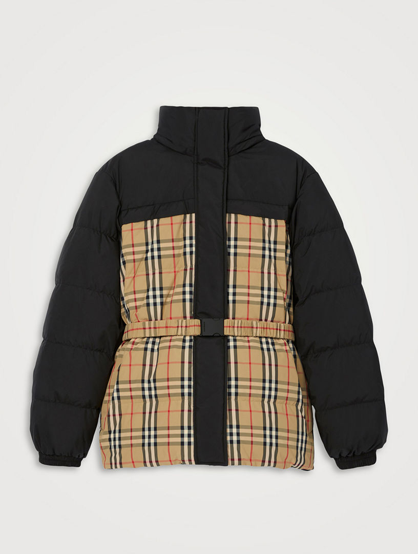 Burberry reversible sale check puffer jacket