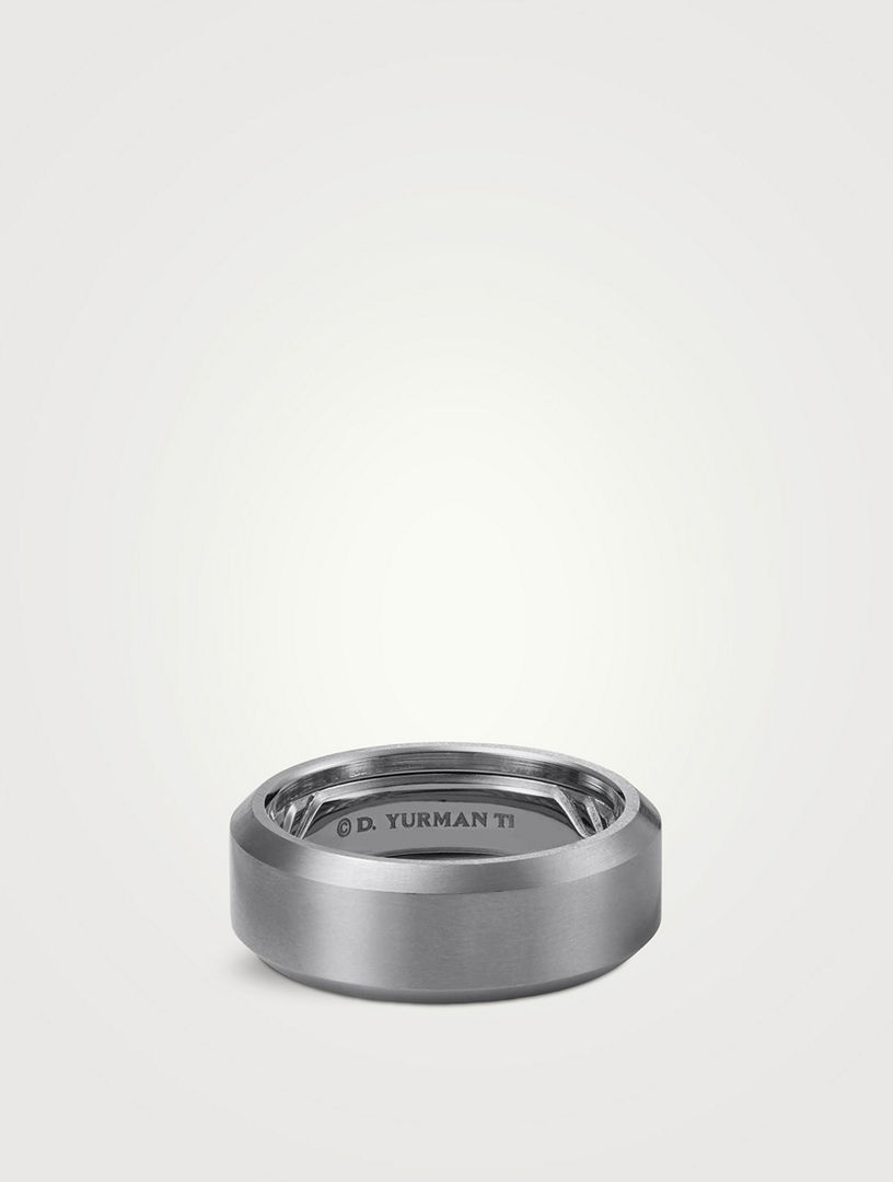 DAVID YURMAN Streamline® Beveled Band Ring In Grey Titanium | Holt