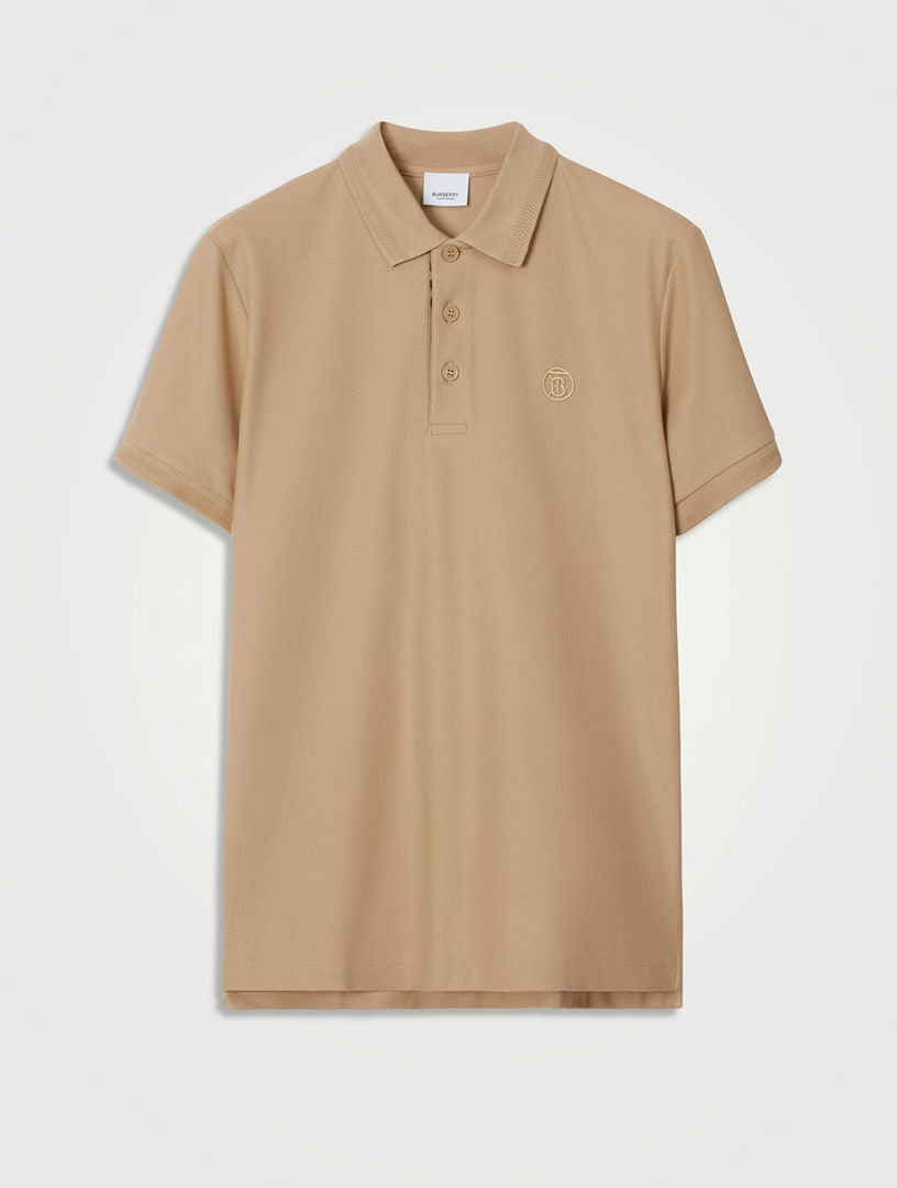 Burberry Cotton Monogram Polo Shirt - Neutrals - Xs