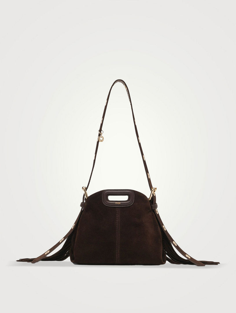 Suede Leather Mini Miss M Bag
