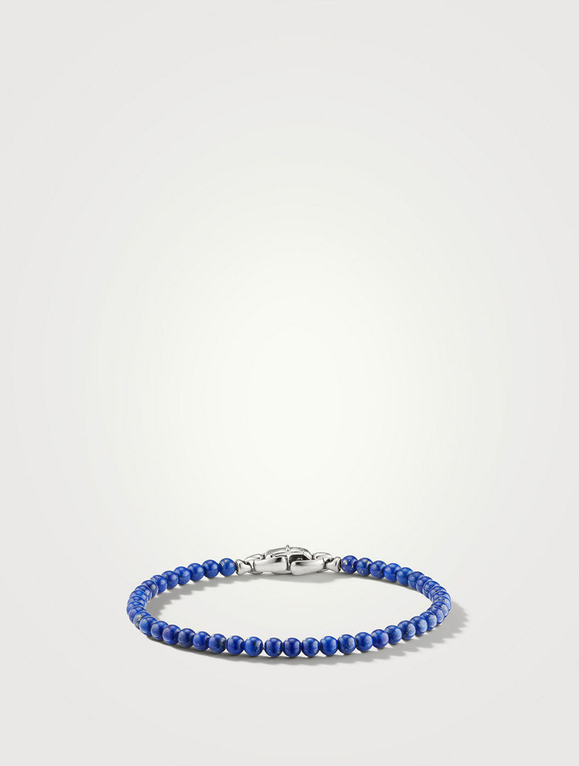 Spiritual Beads Bracelet Sterling Silver With Lapis