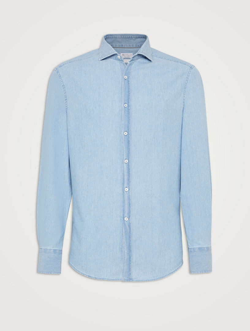 Mens designer denim store shirt