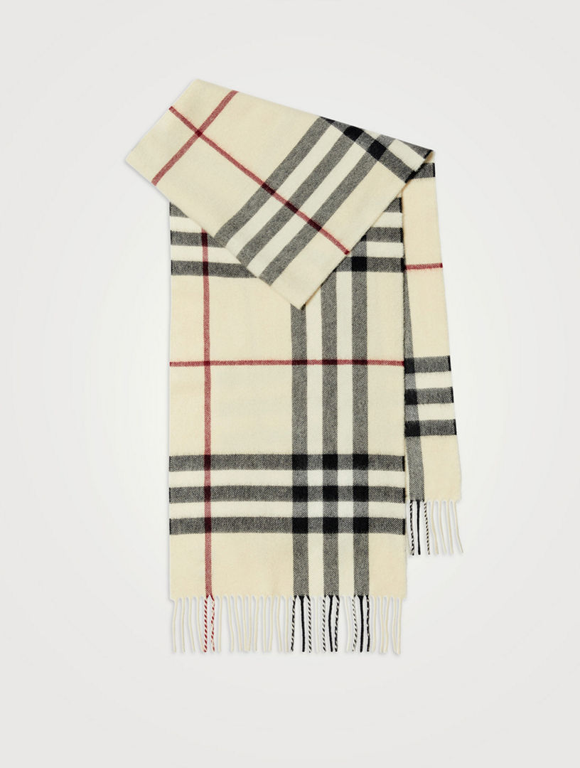 BURBERRY Check Cashmere Scarf Holt Renfrew